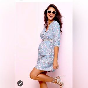 Seraphine Maternity Blue Floral Dress size 12, new tags on